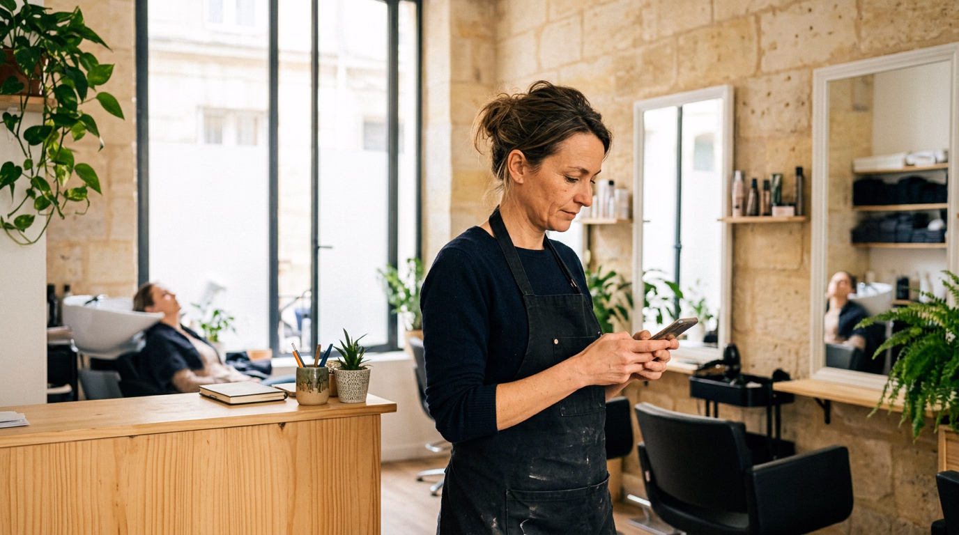 Salon de coiffure et institut de beauté à Bordeaux : l’IA pour les RDV, les rappels et les avis